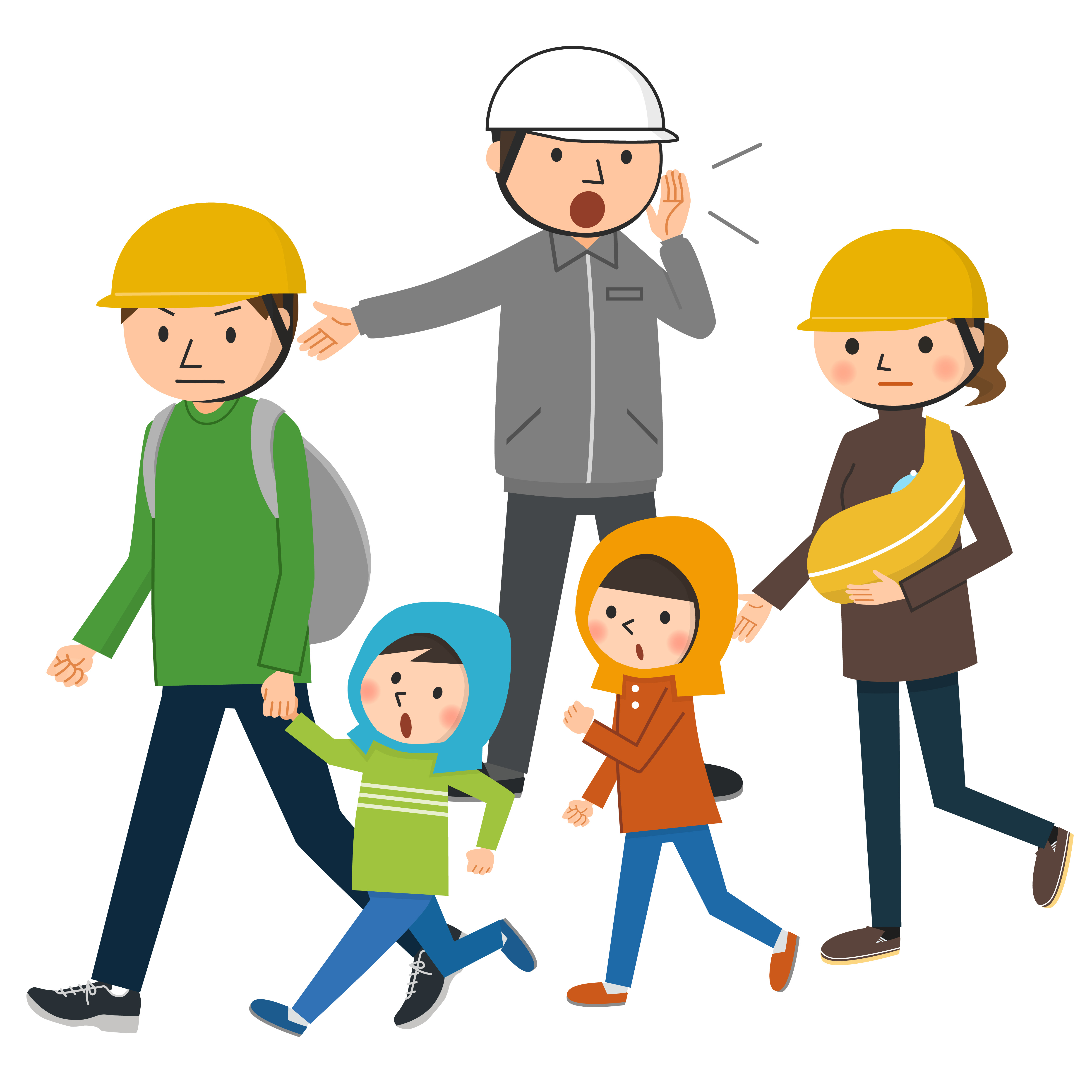 火災発生時の避難画像